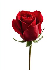 Naklejka premium Single red rose, close-up (1)