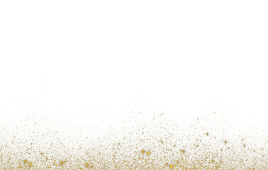 Golden particles border ,falling glittering transparansi background,Christmas banner