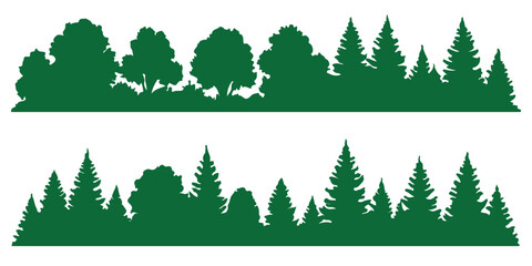 Transparent PNG available
vector Set of forest isolated silhouettes