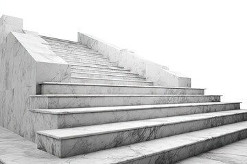 White marble stairs ascend