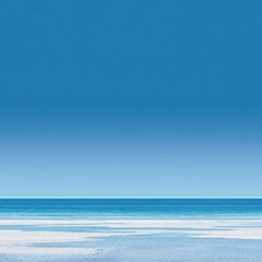 Obraz premium Wide-angle view of vast blue ocean and sky