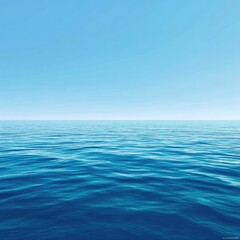 Obraz premium Calm ocean meeting a clear sky