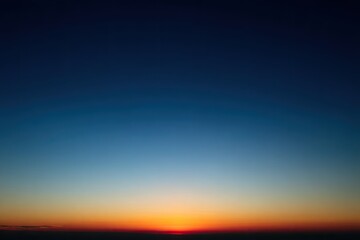 Sunset horizon, dark sky