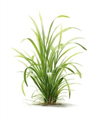 Green and variegated grass plant