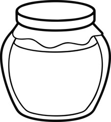 honey jar outline vector and illustration line art