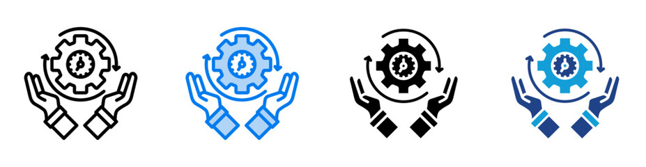 Save Time icon set multiple style collection