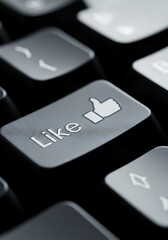 Gray keyboard like button technology social media