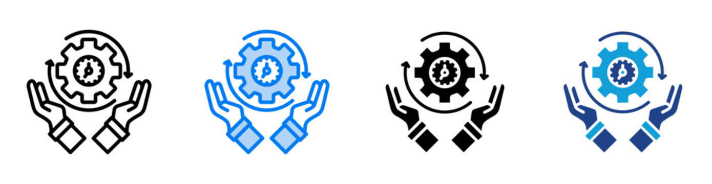 Save Time icon set multiple style collection