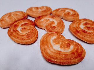 Dry biscuits isolated on white background