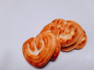 Dry biscuits isolated on white background