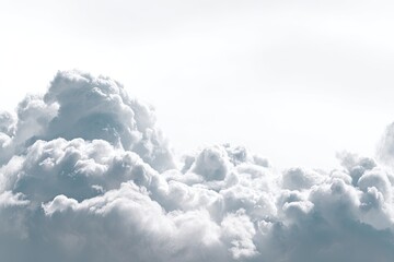 Fluffy clouds against a bright sky