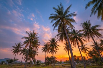 Palm trees at sunset (1)