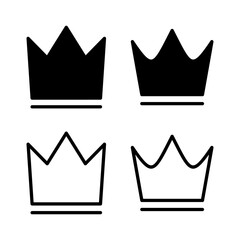 Crown icon vector illustration. crown sign and symbol