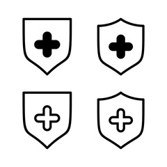 Health insurance icon vector illustration. Insurance document sign and symbol