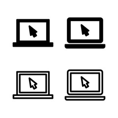 Laptop icon vector illustration. computer sign and symbol