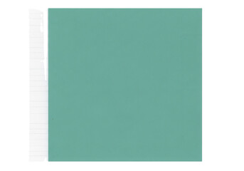 Square of turquoise paper for graphic design isolated PNG with Transparent Background