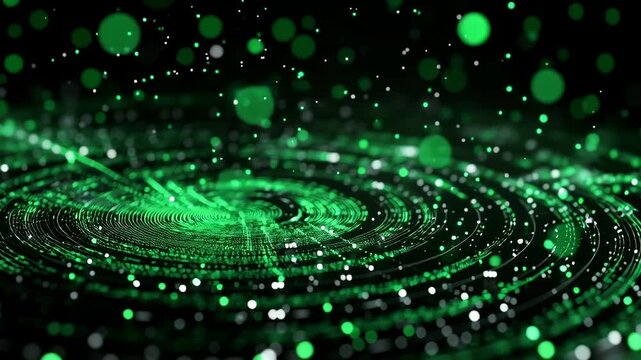 Cosmic Emerald Galaxy: Dive into a mesmerizing realm of swirling emerald particles against a black canvas, evoking a sense of wonder and the vastness of the cosmos.