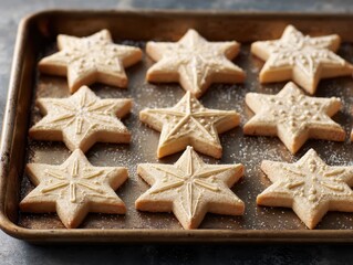 christmas cookies on wooden table