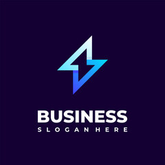 Modern Simple Thunder logo template, Iconic Electricity Bolt logo symbol