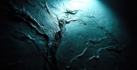 Textured dark teal surface with light source