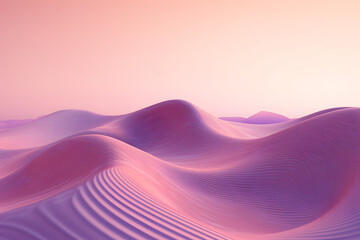 Abstract Pink Waveform Digital Landscape