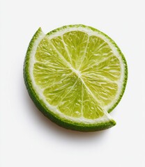 Lime slice, vibrant green, detailed