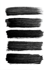 Five black paintbrush strokes on white (3)