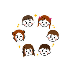 子供たちの輪　キラキラ