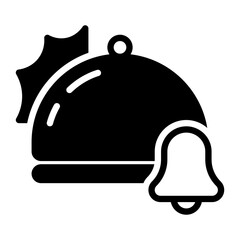 desk bell icon, glyph icon style