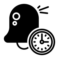 alarm icon, glyph icon style