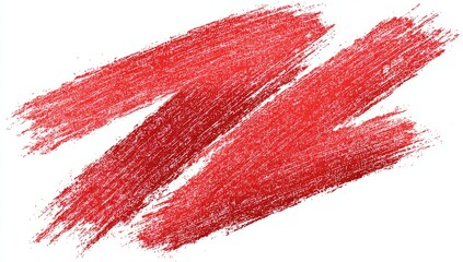 Two diagonal red brushstrokes