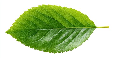 Fototapeta premium Close-up of a vibrant green leaf (2)
