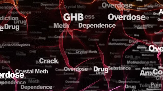 ADDICTION DRUGS, Keywords Animation, Background, Loop
