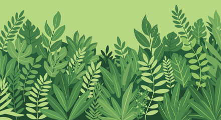 Lush tropical leaves creating a vibrant jungle backdrop perfect for nature inspired designs and branding