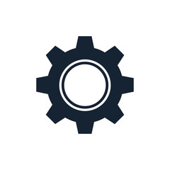 An intricate vector illustration of a gear icon depicting a technological symbol of machinery and industry
