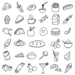Hand Drawn Food and Drink Doodle Collection