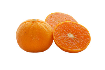 Oranges are stacked in layers. Fruit open air in market, Thailand.