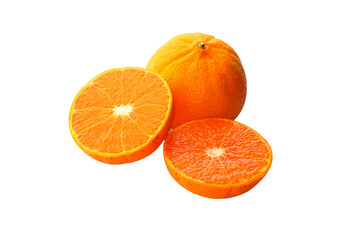 Oranges are stacked in layers. Fruit open air in market, Thailand.