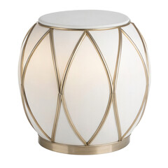 Sleek decorative item with clean lines and neutral tones, minimalist home accessory isolated on white background. PNG