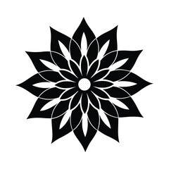 Floral ornament logo and icon vector art