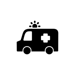 Ambulance icon vector for web and mobile app. ambulance truck sign and symbol. ambulance car