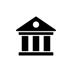 Bank icon vector for web and mobile app. Bank sign and symbol, museum, university