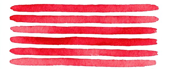 Horizontal red watercolor brushstrokes
