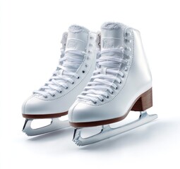 Pair of white ice skates (7)