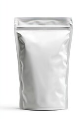 Blank, metallic, food pouch,  zippered