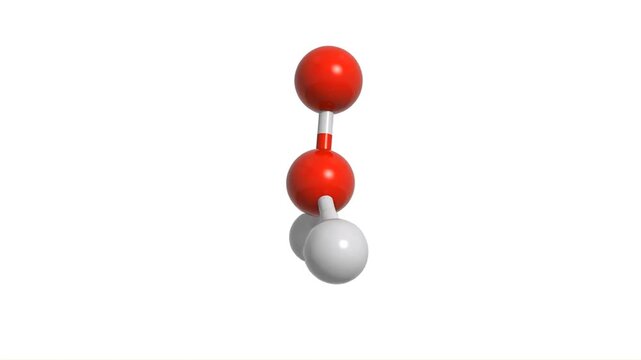 Formic Acid Molecule Model