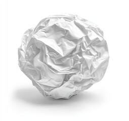 Obraz premium Crumpled white paper ball (28)