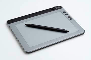Gray tablet with pen