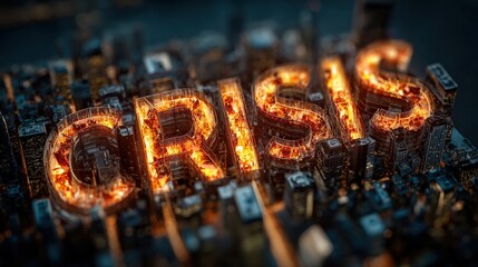 Illuminated CRISIS word set against a technological backdrop, evoking a sense of urgency, complexity, and the challenges of the modern era. ..Created with Generative AI, not depicting real subjects.