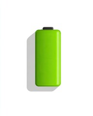 Fototapeta premium Green battery icon, 3D style